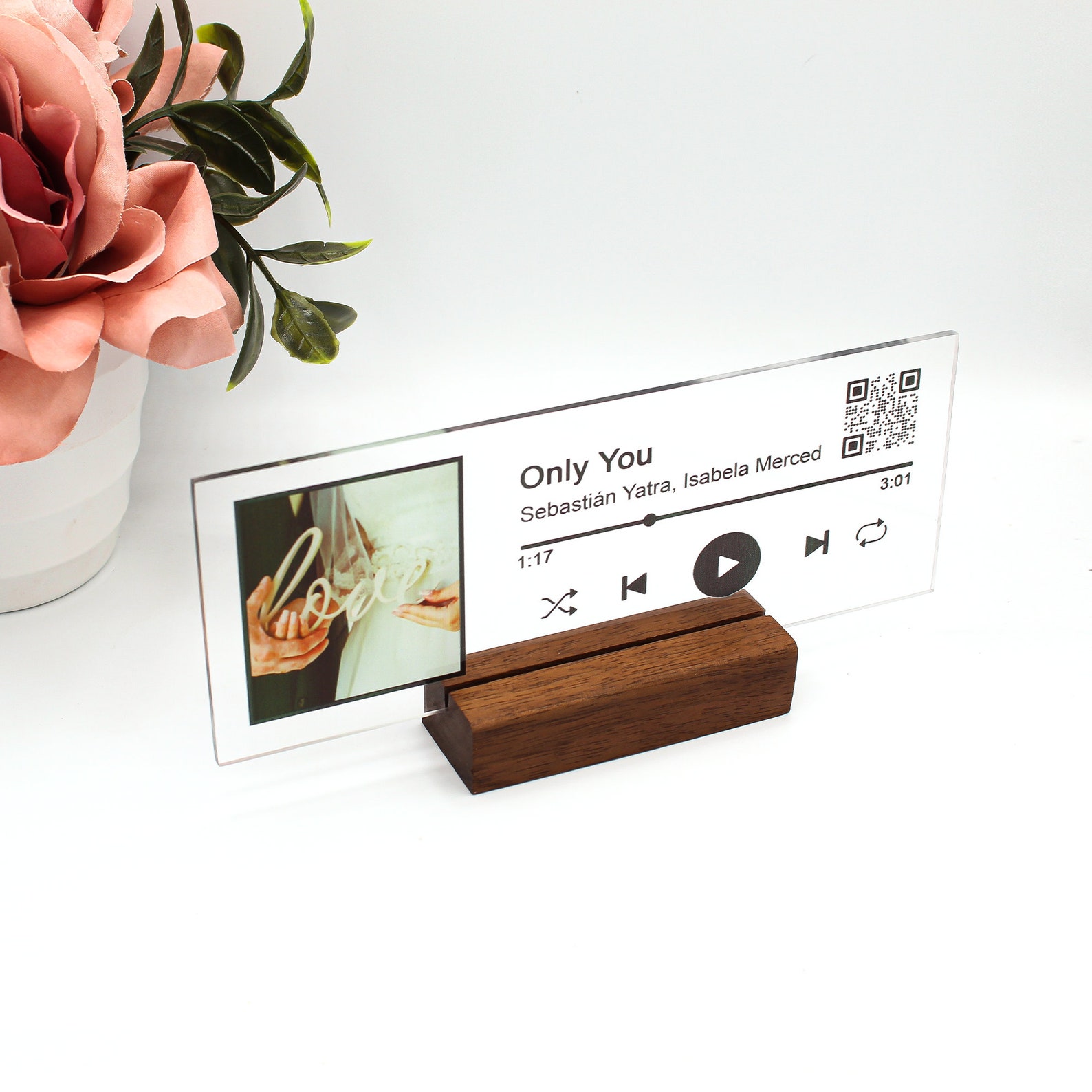 Custom Stand Spotify Music Glass Art Custom Acrylic glass Etsy