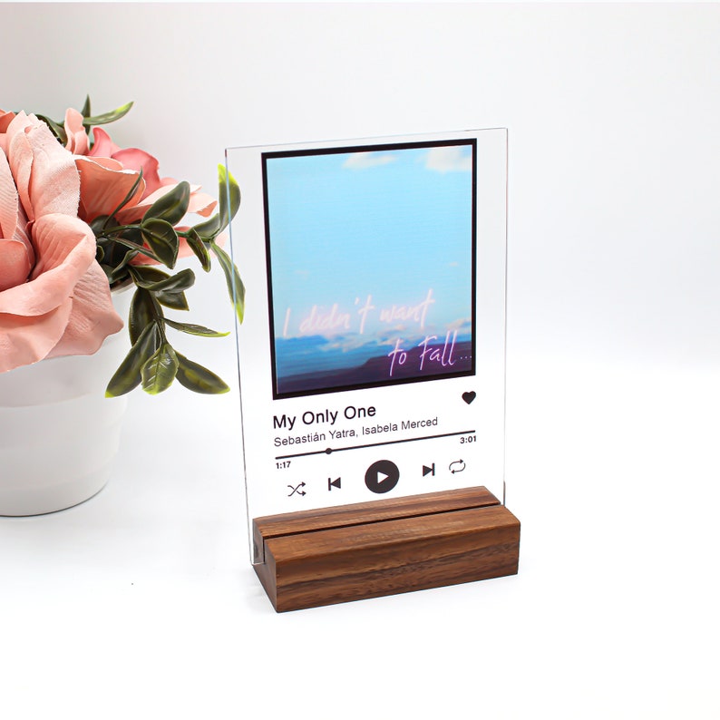 Custom Stand Spotify Music Glass Art Custom Acrylic glass Etsy