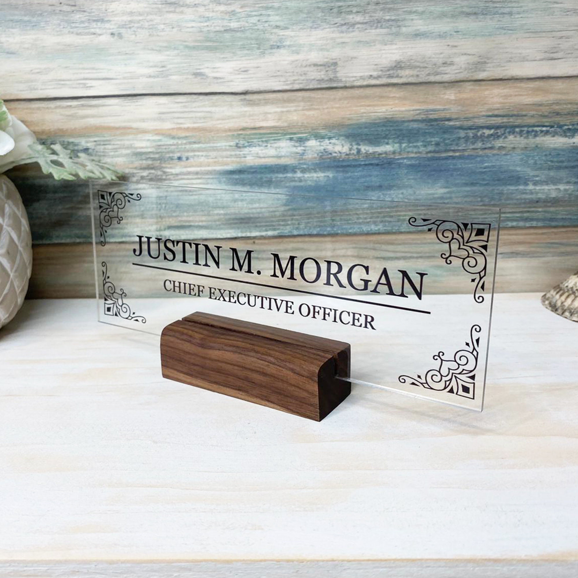Desk Name Plate Office Supply Personalized Secretary Sign Gift Etsy