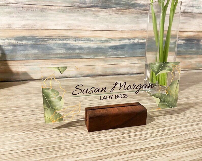 Desk Name Plate Office Supply Personalized Secretary Sign Gift Etsy