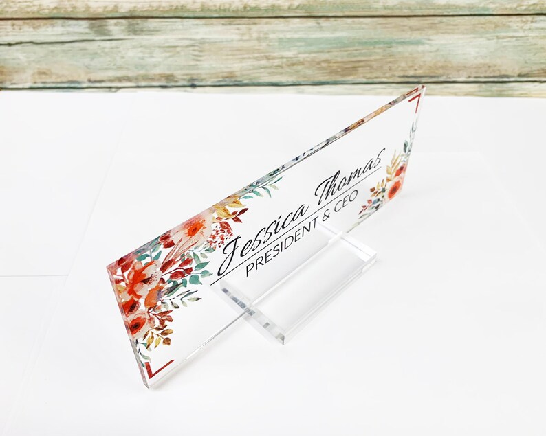 Personalized name plate for desk Nameplate sign Modern office | Etsy