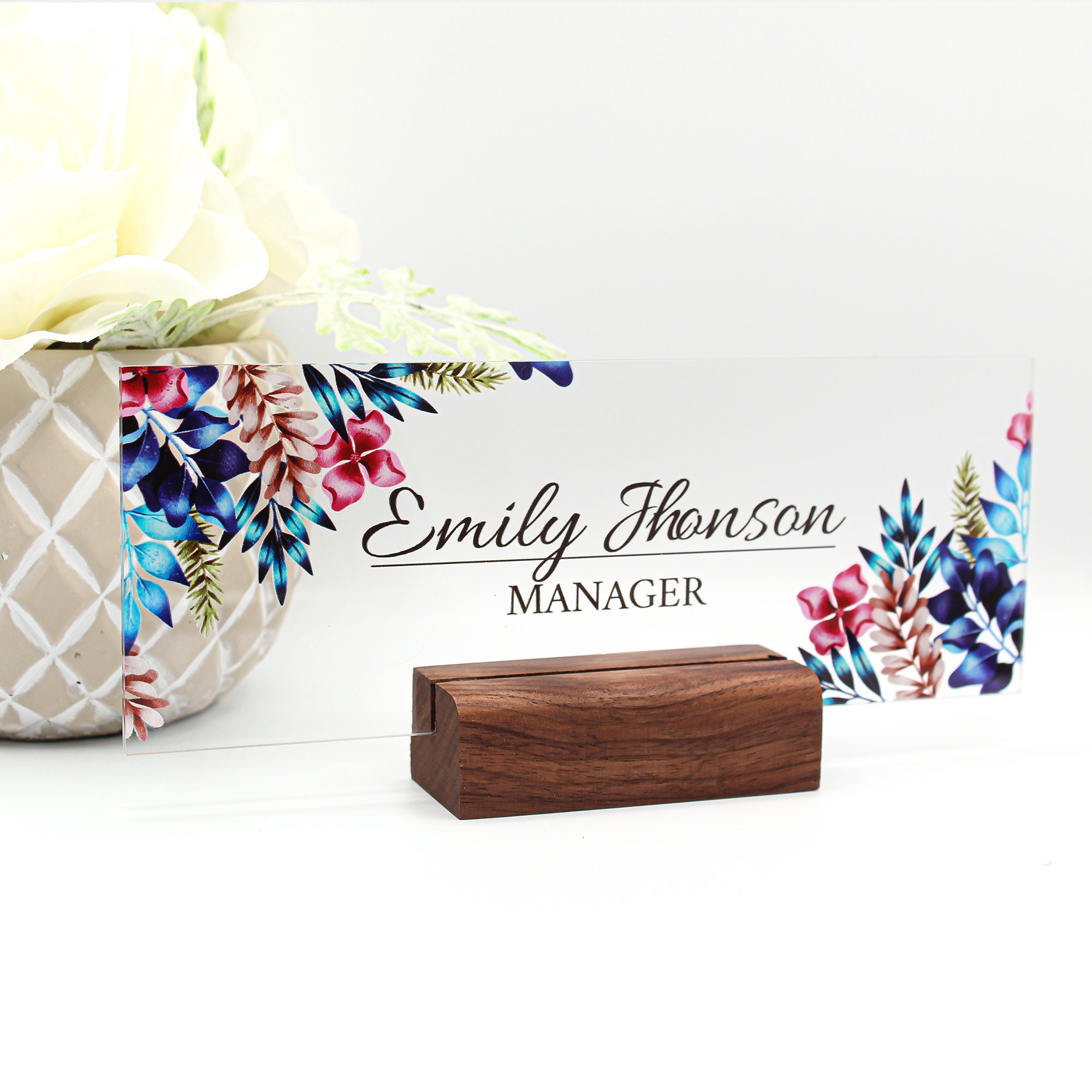 Desk Name Plate Office Supply Personalized Secretary Sign Gift Etsy UK