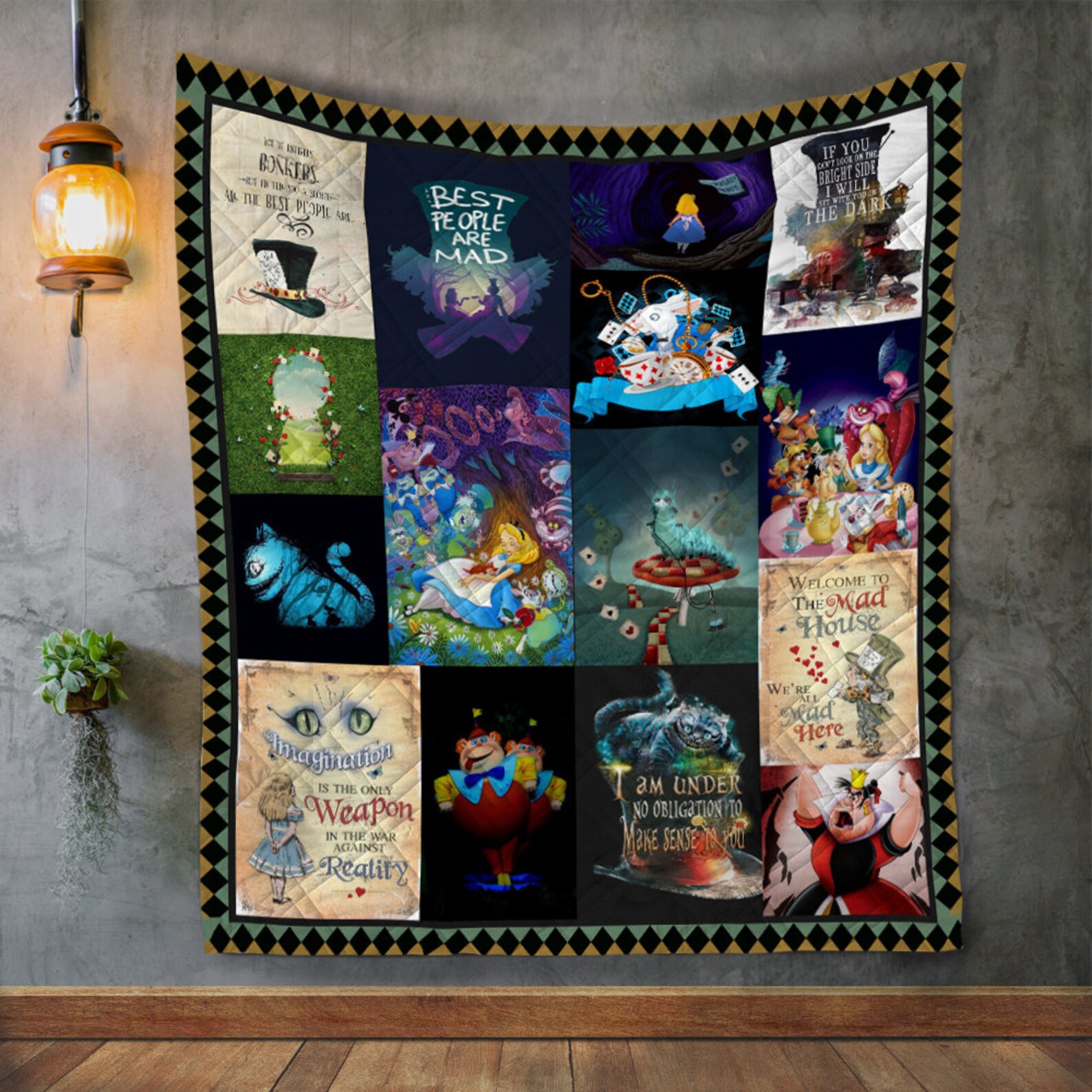 Alice im Wunderland Decke Quilt Decke Fans Film Kinder Decke | Etsy