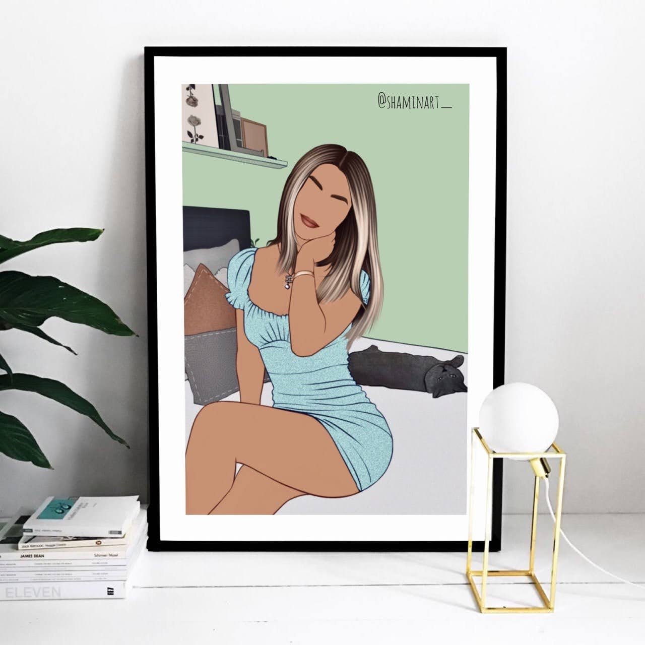 CUSTOM DIGITAL PORTRAIT Minimalist art Illustration Etsy