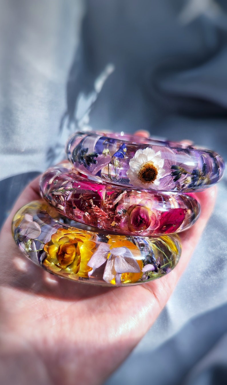 Epoxy Resin Dried Flower Tea Light Holder. Resin Floral Home Etsy