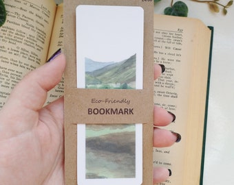Cairngorms Watercolor Bookmark: Eco-Friendly Giclee Print