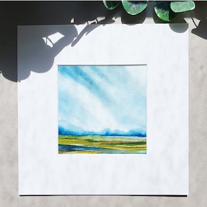 Original Watercolour Painting, &#39;After the Shower,&#39; Scottish Landscape, Landscape Painting, Watercolour Landscape, Abstract Watercolour