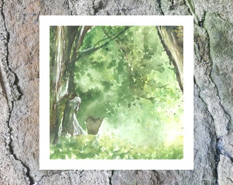 Framed Print of 'Frodos' Introduction', Watercolour Painting, Middle Earth Print, Giclee Print, Art Print, Fine Art, Ready Framed Art, Art