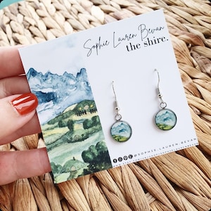 The Shire-oorbellen en -hanger | Hypoallergene roestvrijstalen sieraden