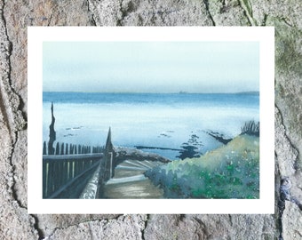 Mounted Print of St. Andrews, Fife Coastal Path, Scotland Print, St. Andrews Gift, St. Andrews Art, Print, Ready to Frame Print, Scotland