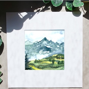 Giclée Print of &#39;The Shire&#39;, Watercolour Painting, Middle Earth Print, Giclee Print, Art Print, Fine Art Print, Ready to Frame Print, Art