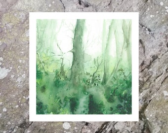 Framed Print of ',Earth', Tentsmuir Forest, Tentsmuir, Fife, Scotland, Watercolour Print, Giclee Print, Landscape Print, Ready Framed Print