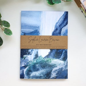 Faramirs&#39; Hideout Notebook, A5 Plain Notebook, 100% Recycled, 36 Pages, Eco-Friendly, Watercolour Notebook, Middle Earth, Handmade UK