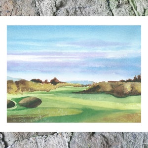 Impression montée de St. Andrews, New Course, impression d&#39;Écosse, cadeau de St. Andrews, art de St. Andrews, impression jet d&#39;encre, impression prête à être encadrée, Écosse