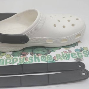 Replacement straps that fit  Croc with 4 Rivets BLACK