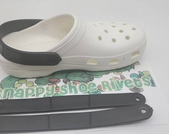 Replacement straps that fit  Croc with 4 Rivets BLACK