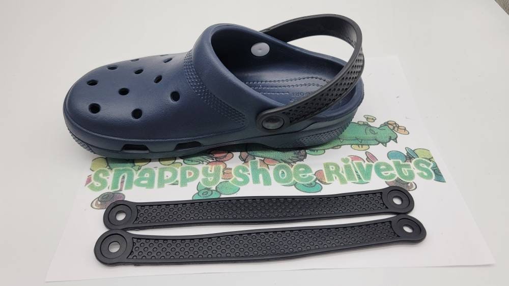 VMAXTANKS Croc Replacement Rivets, 10pcs Clog Garden Shoe Repair Rivets  Compatible for Crocs-Styled Shoes Strap Button Replacement, One Size, Black