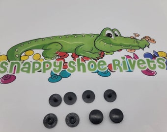 4 Rivets, Fastners ,Button, black fit crocs shoes ,fast shipping