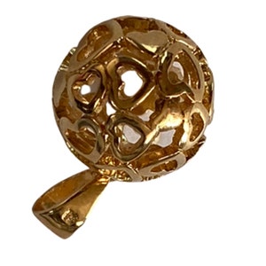 Gold plated pendant - football -