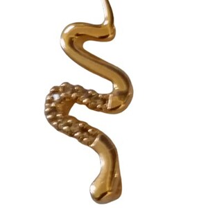 Gold-plated pendant - snake -