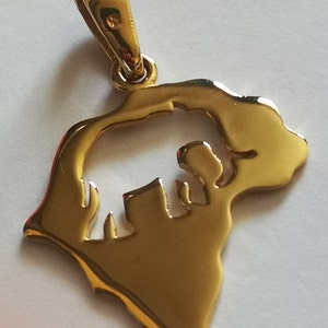 Africa pendant - Gold plated
