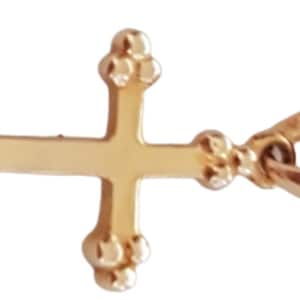 Gold-plated pendant - cross -