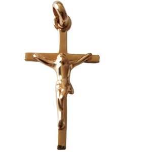 Gold plated pendant - christ cross -