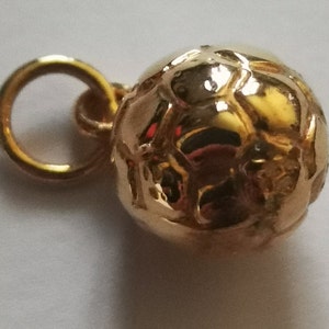 Gold plated pendant - football -