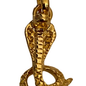 Gold-plated pendant - snake -