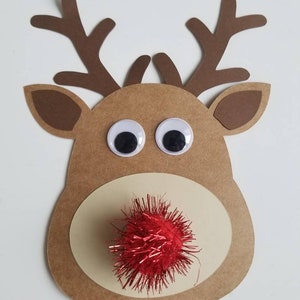 Paper reindeer craft, kids Christmas craft