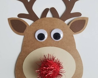Paper reindeer craft, kids Christmas craft