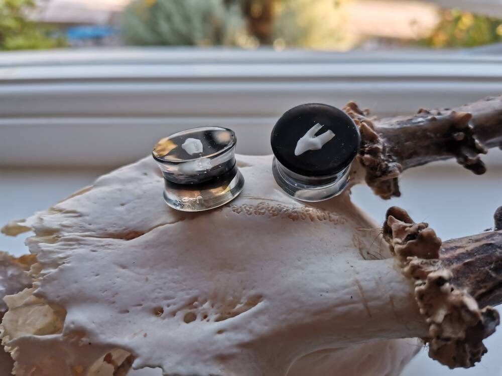 16mm Ear Tunnels. Bone Ear Plugs. Bone Accessories. Resin Etsy UK