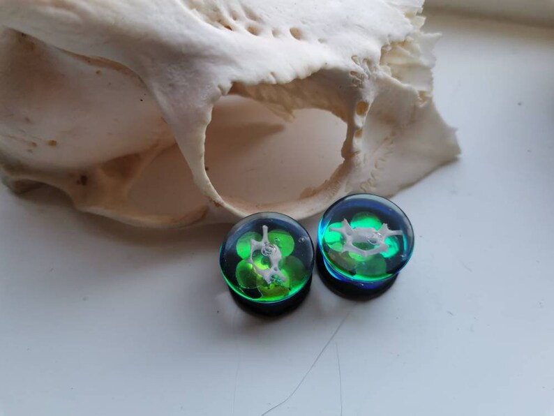 16mm Ear Tunnels. Bone Ear Plugs. Bone Accessories. Resin Etsy UK