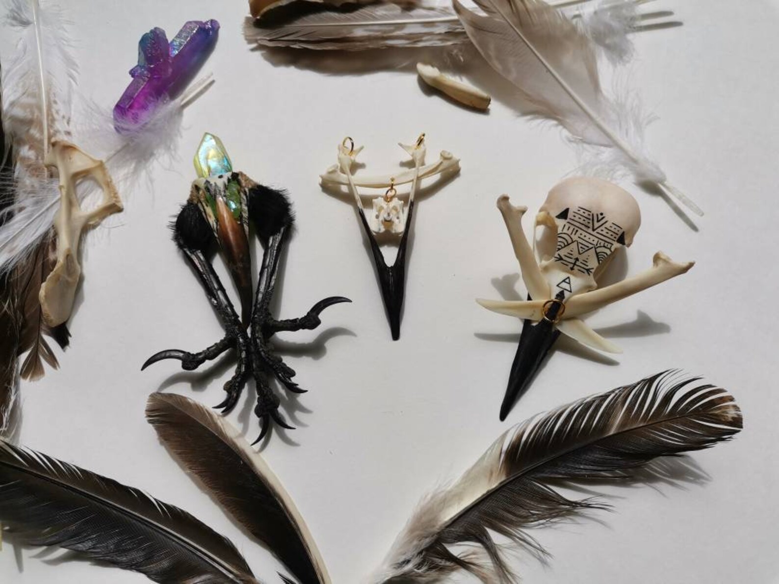 Crow Bone Jewellery. Crow Feet. Crow Skull. Crow Beak. Crow Etsy