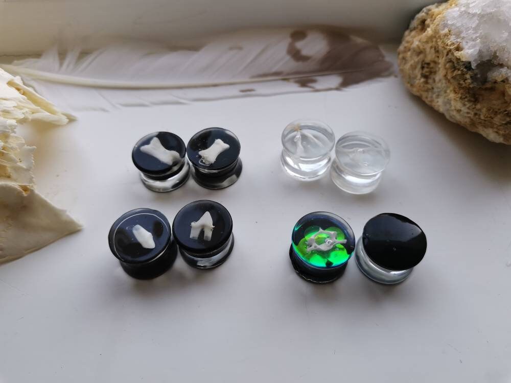 16mm Ear Tunnels. Bone Ear Plugs. Bone Accessories. Resin Etsy UK