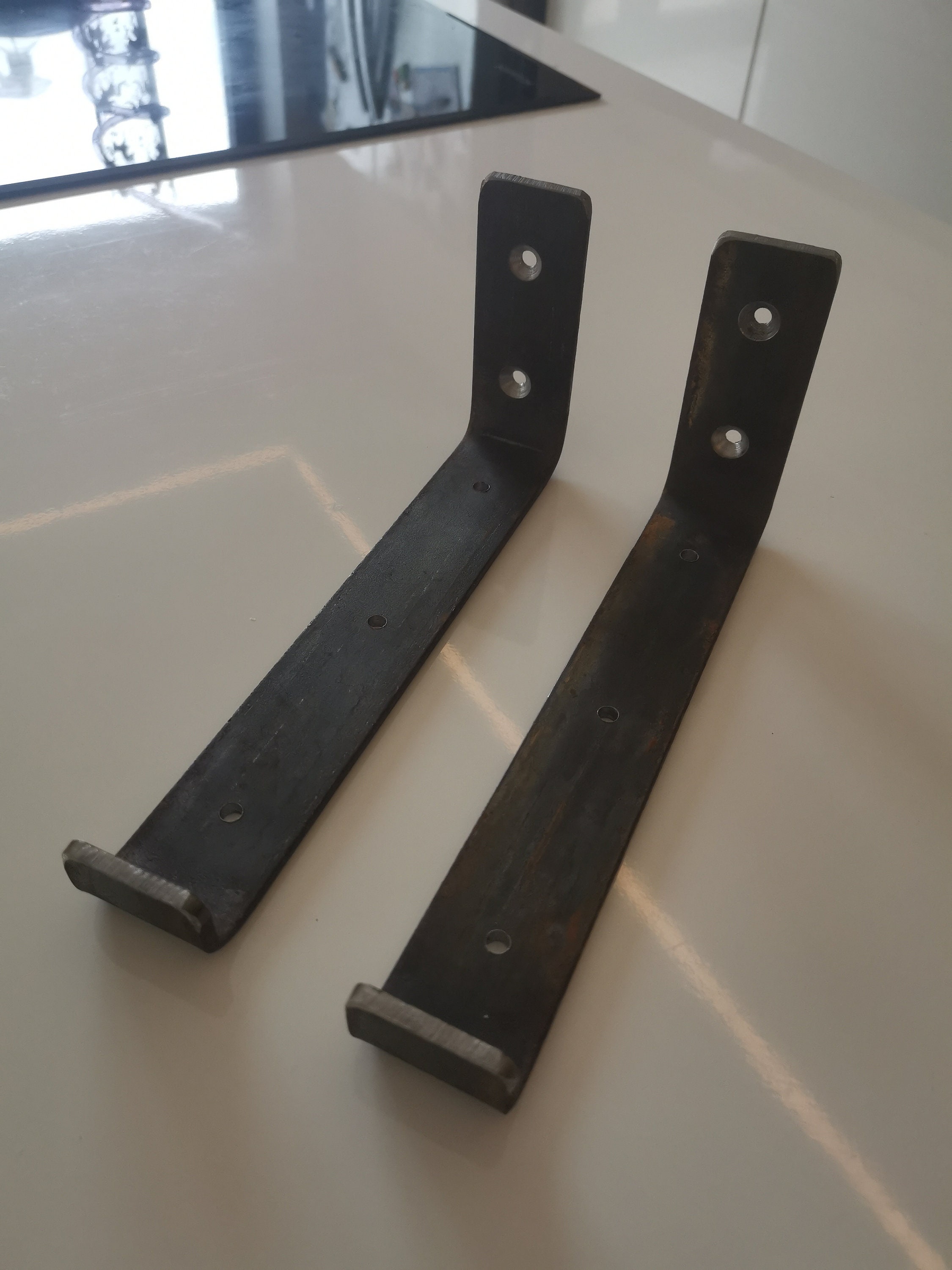 Reclaimed Scaffold Board Shelf Steel Brackets and fixings. Etsy