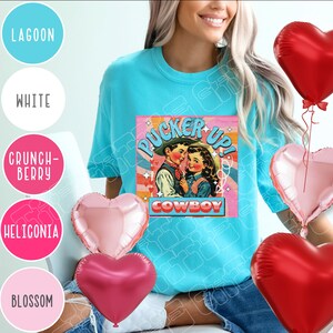 Camiseta vaquera con corazones de San Valentín, con temática vaquera, estilo sureño, estilo western, 14 de febrero