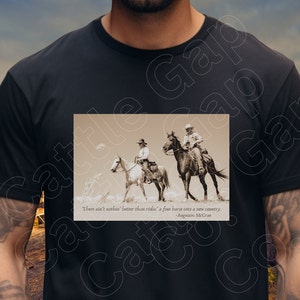 Camiseta de la película Lonesome Dove, regalo de vaquero del oeste, camiseta del Día del Padre, Gus Woodrow, colores cómodos, camiseta de algodón preencogido, rodeo, Viejo Oeste