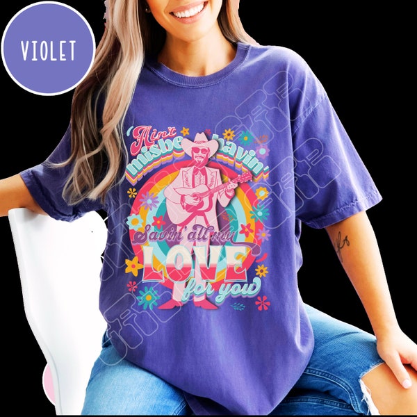 Ain't Misbehavin', Bocephus,  Hank Williams Jr., Comfort Colors, Western, Outlaw, Cowboy, Cowgirl, Valentines, Shirt Classic Country Music