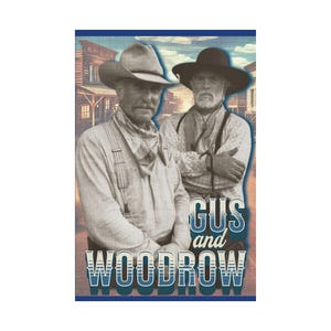 Póster vintage de Lonesome Dove Woodrow y Gus, decoración vaquera, arte rústico para pared, regalo con temática del Oeste, regalo para el Día del Padre