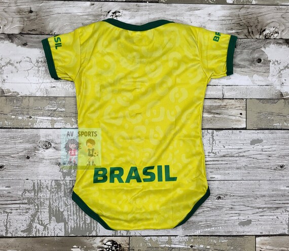 Brasil Home Baby Jersey, Color Yellow/ Green - Etsy