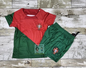 Portugal Kids Soccer Jersey & Shorts Set