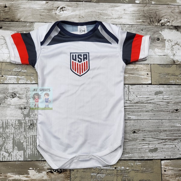 USA Baby Jersey, camiseta de fútbol, USA Body de bebé, Baby Jersey