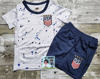 USA Home Jersey (Women's Team)  USA Kids Set, Soccer Uniform