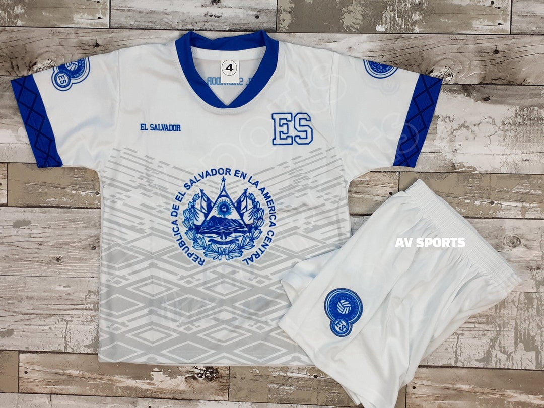 El Salvador Soccer Jersey Playera De Niño El Salvador Etsy