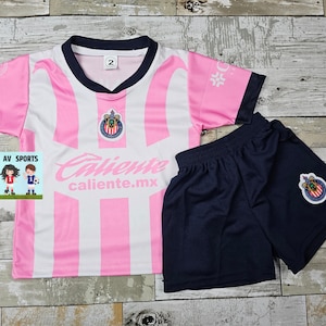 Chivas de Guadalajara Kids Jersey pink, Soccer Jersey, Liga MX, Playera de Niña color rosa, Chivas de Guadalajara jersey pink