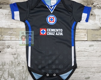 Camiseta Cruz Azul Bebe Liga MX Body de bebe Camiseta Cruz Azul color Negro Etsy Mexico