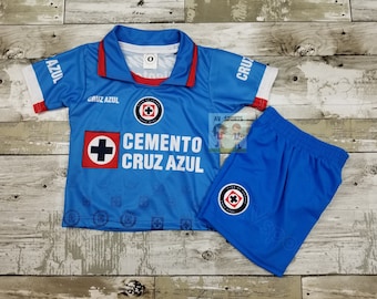 Cruz Azul Kids Soccer Jersey Shorts Set