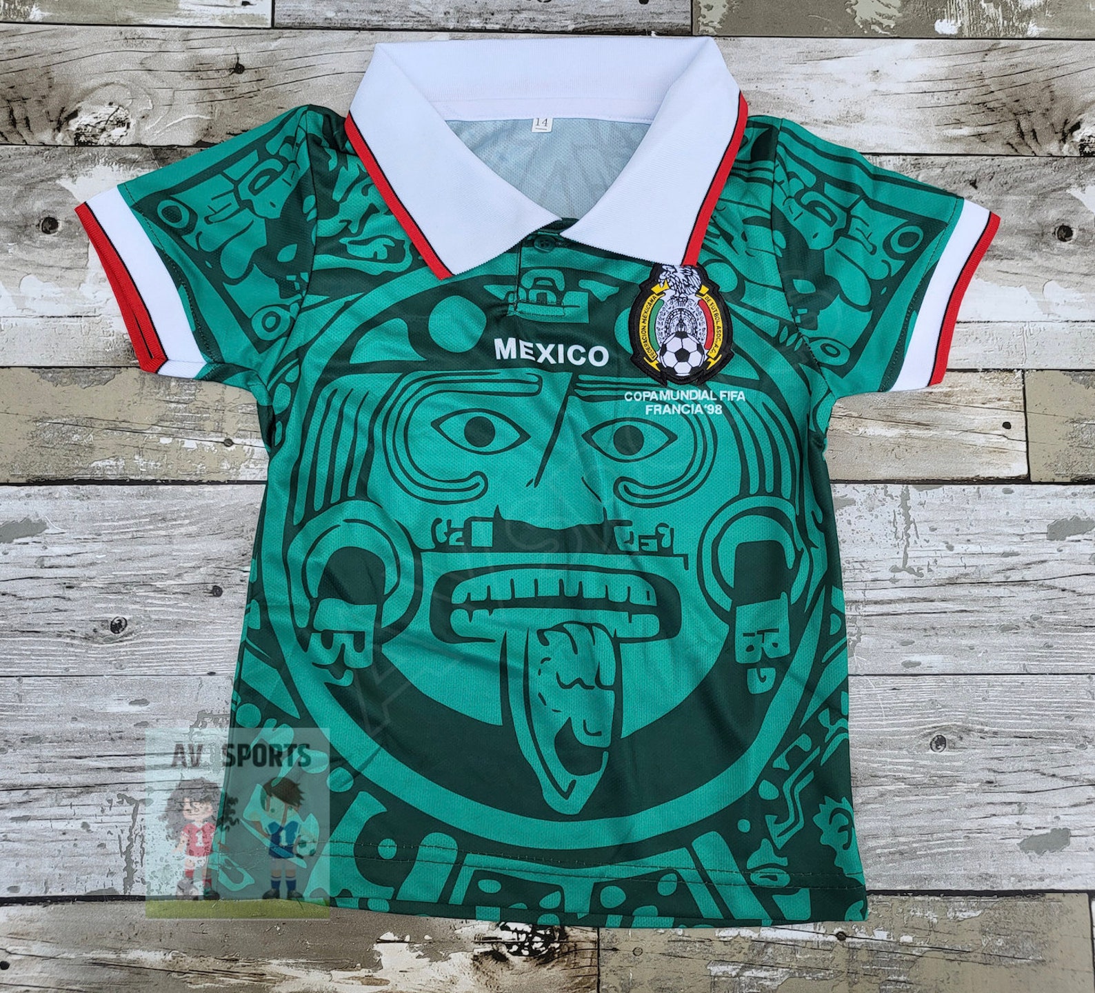 Mexico 98 Kids Set Kids Soccer Jersey Uniform Soccer Liga - Etsy