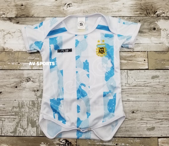 Argentina Blue White Soccer Baby Outfit Mameluco New W/O Tag Sizes 3 to 12 Month 